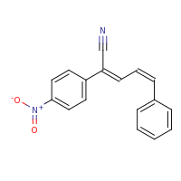 2d structure of (2Z,4Z)-2-(4-nitrophenyl)-5-phenylpenta-2,4-dienenitrile