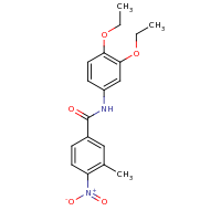 2d structure of N-(3,4-diethoxyphenyl)-3-methyl-4-nitrobenzamide