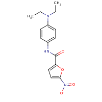 2d structure of N-[4-(diethylamino)phenyl]-5-nitrofuran-2-carboxamide