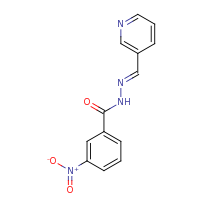 2d structure of 3-nitro-N'-[(1E)-pyridin-3-ylmethylidene]benzohydrazide