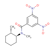2d structure of N-methyl-N-[(1S,2S)-2-methylcyclohexyl]-3,5-dinitrobenzamide
