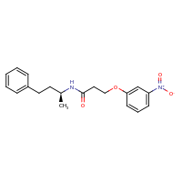 2d structure of 3-(3-nitrophenoxy)-N-[(2S)-4-phenylbutan-2-yl]propanamide