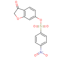 2d structure of 3-oxo-2,3-dihydro-1-benzofuran-6-yl 4-nitrobenzene-1-sulfonate
