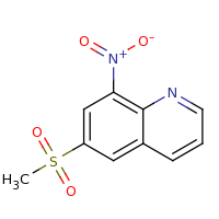 2d structure of 6-methanesulfonyl-8-nitroquinoline