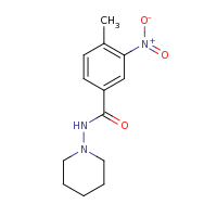 2d structure of 4-methyl-3-nitro-N-(piperidin-1-yl)benzamide