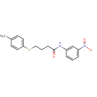 2d structure of 4-[(4-methylphenyl)sulfanyl]-N-(3-nitrophenyl)butanamide