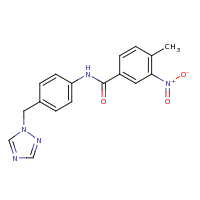 2d structure of 4-methyl-3-nitro-N-[4-(1H-1,2,4-triazol-1-ylmethyl)phenyl]benzamide
