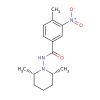 2d structure of N-[(2R,6S)-2,6-dimethylpiperidin-1-yl]-4-methyl-3-nitrobenzamide
