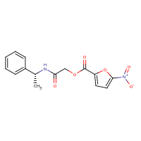 2d structure of {[(1R)-1-phenylethyl]carbamoyl}methyl 5-nitrofuran-2-carboxylate