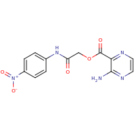 2d structure of [(4-nitrophenyl)carbamoyl]methyl 3-aminopyrazine-2-carboxylate