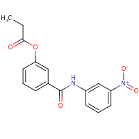 2d structure of 3-[(3-nitrophenyl)carbamoyl]phenyl propanoate