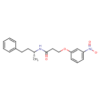 2d structure of 3-(3-nitrophenoxy)-N-[(2R)-4-phenylbutan-2-yl]propanamide