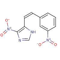 2d structure of 4-nitro-5-[(Z)-2-(3-nitrophenyl)ethenyl]-1H-imidazole