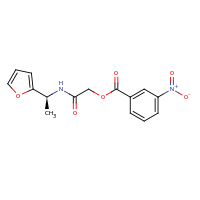 2d structure of {[(1S)-1-(furan-2-yl)ethyl]carbamoyl}methyl 3-nitrobenzoate