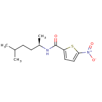 2d structure of N-[(2R)-5-methylhexan-2-yl]-5-nitrothiophene-2-carboxamide