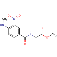 2d structure of methyl 2-{[4-(methylamino)-3-nitrophenyl]formamido}acetate