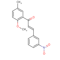 2d structure of (2E)-1-(2-methoxy-5-methylphenyl)-3-(3-nitrophenyl)prop-2-en-1-one