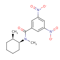 2d structure of N-methyl-N-[(1S,2R)-2-methylcyclohexyl]-3,5-dinitrobenzamide