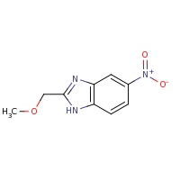 2d structure of 2-(methoxymethyl)-5-nitro-1H-1,3-benzodiazole