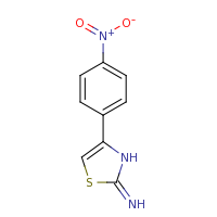 2d structure of 4-(4-nitrophenyl)-2,3-dihydro-1,3-thiazol-2-imine