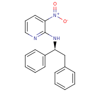 2d structure of N-[(1S)-1,2-diphenylethyl]-3-nitropyridin-2-amine
