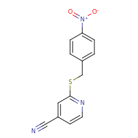 2d structure of 2-{[(4-nitrophenyl)methyl]sulfanyl}pyridine-4-carbonitrile