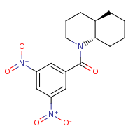 2d structure of (4aR,8aS)-1-[(3,5-dinitrophenyl)carbonyl]-decahydroquinoline