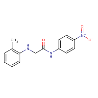 2d structure of 2-[(2-methylphenyl)amino]-N-(4-nitrophenyl)acetamide