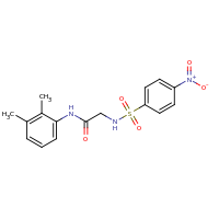 2d structure of N-(2,3-dimethylphenyl)-2-[(4-nitrobenzene)sulfonamido]acetamide