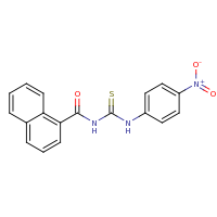 2d structure of 3-[(naphthalen-1-yl)carbonyl]-1-(4-nitrophenyl)thiourea