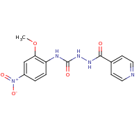 2d structure of N-{[(2-methoxy-4-nitrophenyl)carbamoyl]amino}pyridine-4-carboxamide