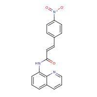 2d structure of (2E)-3-(4-nitrophenyl)-N-(quinolin-8-yl)prop-2-enamide