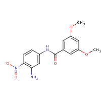 2d structure of N-(3-amino-4-nitrophenyl)-3,5-dimethoxybenzamide
