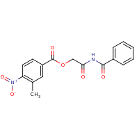 2d structure of 2-oxo-2-(phenylformamido)ethyl 3-methyl-4-nitrobenzoate