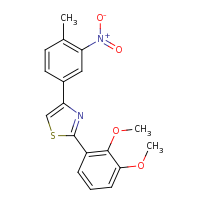 2d structure of 2-(2,3-dimethoxyphenyl)-4-(4-methyl-3-nitrophenyl)-1,3-thiazole