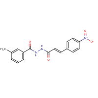2d structure of (2E)-N'-[(3-methylphenyl)carbonyl]-3-(4-nitrophenyl)prop-2-enehydrazide