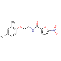 2d structure of N-[2-(2,4-dimethylphenoxy)ethyl]-5-nitrofuran-2-carboxamide