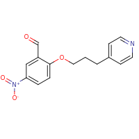 2d structure of 5-nitro-2-[3-(pyridin-4-yl)propoxy]benzaldehyde