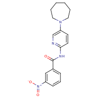 2d structure of N-[5-(azepan-1-yl)pyridin-2-yl]-3-nitrobenzamide