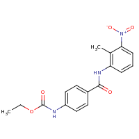 2d structure of ethyl N-{4-[(2-methyl-3-nitrophenyl)carbamoyl]phenyl}carbamate