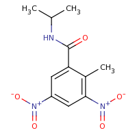 2d structure of 2-methyl-3,5-dinitro-N-(propan-2-yl)benzamide