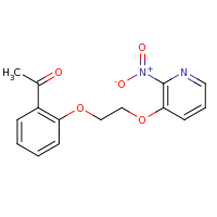 2d structure of 1-(2-{2-[(2-nitropyridin-3-yl)oxy]ethoxy}phenyl)ethan-1-one