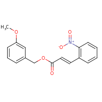 2d structure of (3-methoxyphenyl)methyl (2E)-3-(2-nitrophenyl)prop-2-enoate