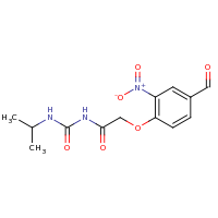2d structure of 1-[2-(4-formyl-2-nitrophenoxy)acetyl]-3-(propan-2-yl)urea
