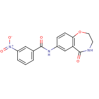 2d structure of 3-nitro-N-(5-oxo-2,3,4,5-tetrahydro-1,4-benzoxazepin-7-yl)benzamide