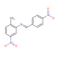 2d structure of (NE)-2-methyl-5-nitro-N-[(4-nitrophenyl)methylidene]aniline