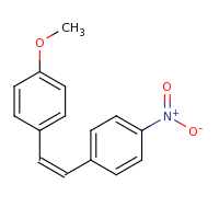 2d structure of 1-methoxy-4-[(Z)-2-(4-nitrophenyl)ethenyl]benzene
