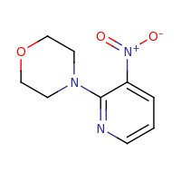 2d structure of 4-(3-nitropyridin-2-yl)morpholine