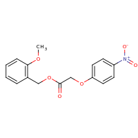 2d structure of (2-methoxyphenyl)methyl 2-(4-nitrophenoxy)acetate
