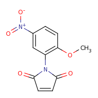 2d structure of 1-(2-methoxy-5-nitrophenyl)-2,5-dihydro-1H-pyrrole-2,5-dione